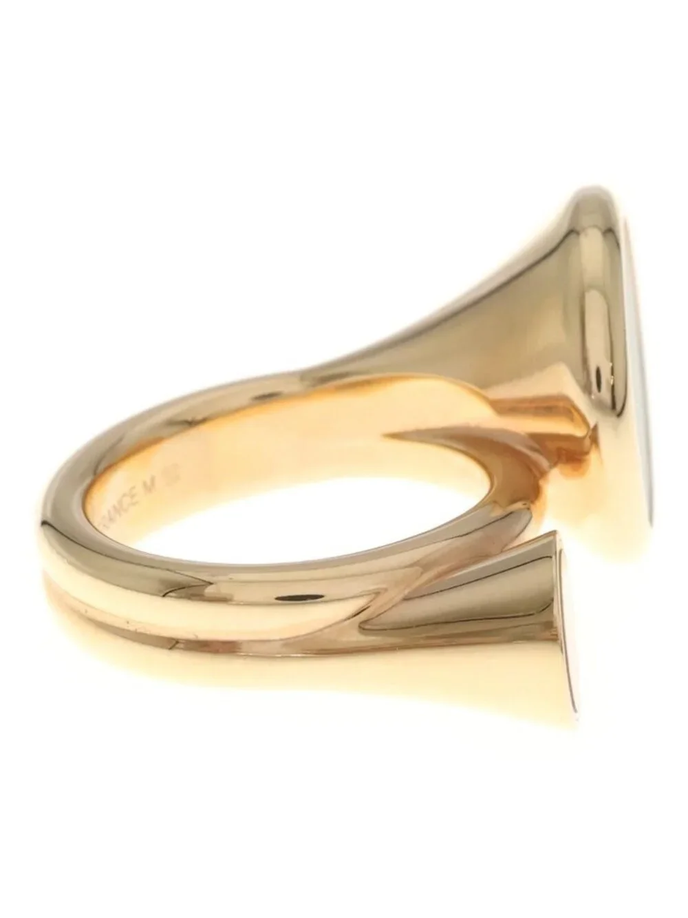 Hermes Col Horn Motif Ring Pink Gold